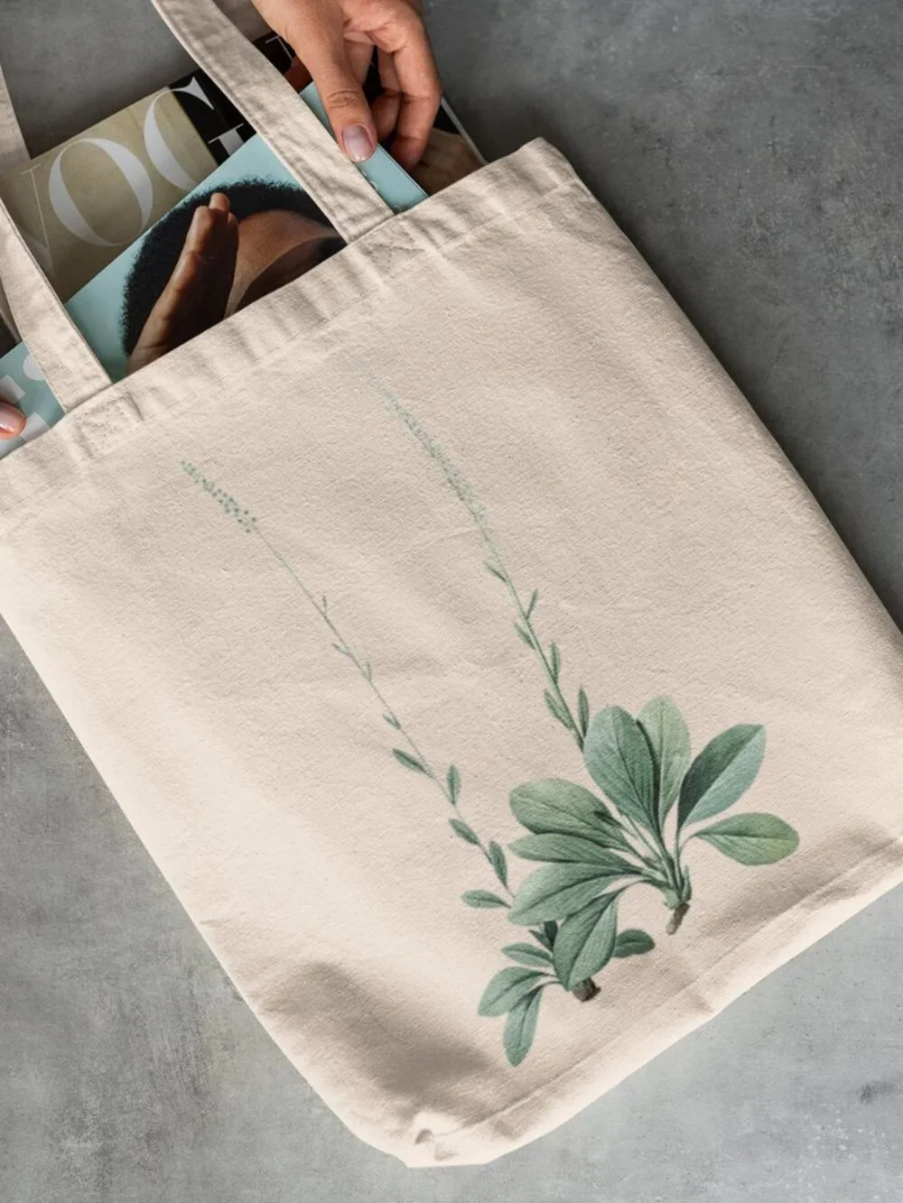 Blazing Star Vintage Floral Print Graphic Canvas Tote Bag